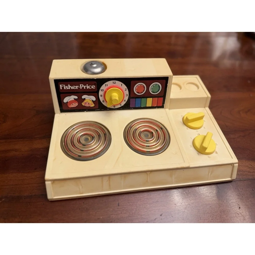 Fisher Price Vintage 1978 STOVE TOP Toy Range w/ Glowing Magic Burners 919 E10 - Picture 4 of 4